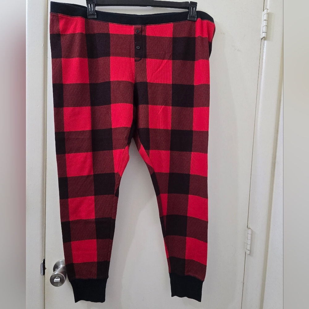 Old Navy Red and Black Plaid Joggers